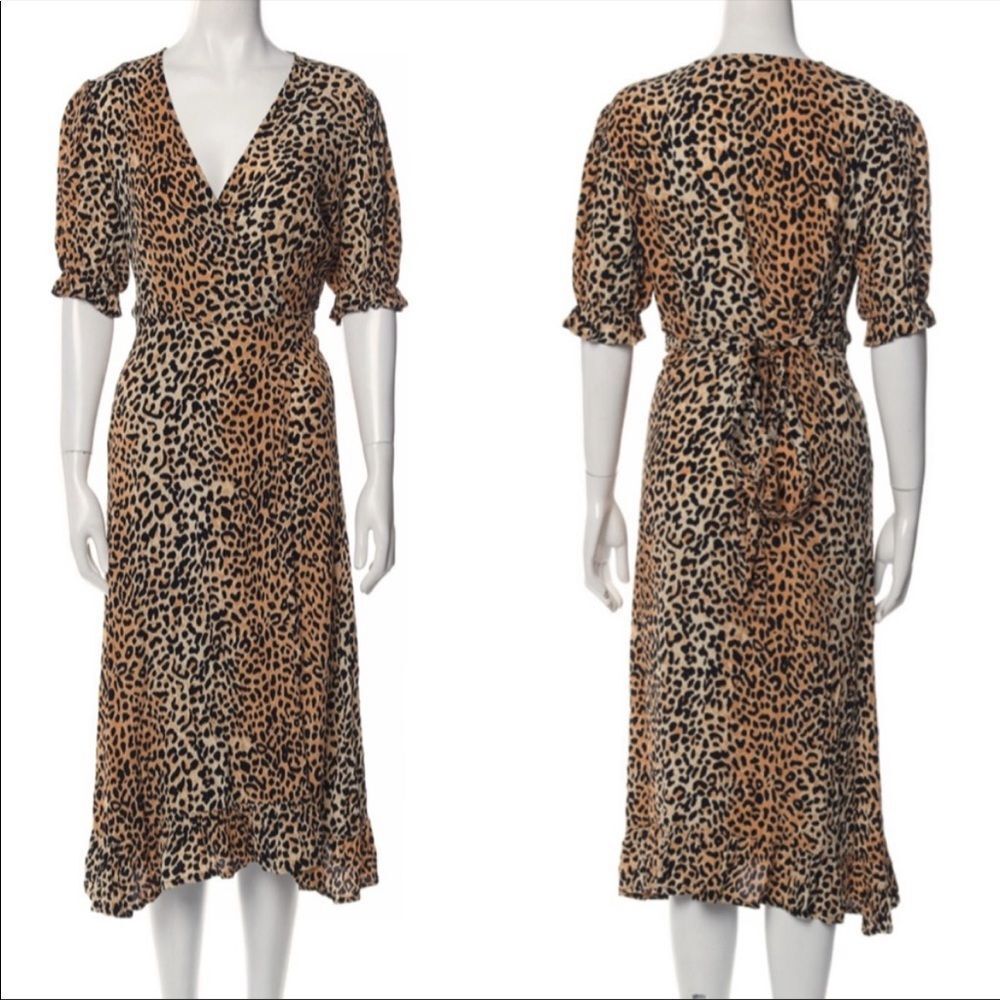 Faithfull The Brand Abbey Midi Wrap Dress